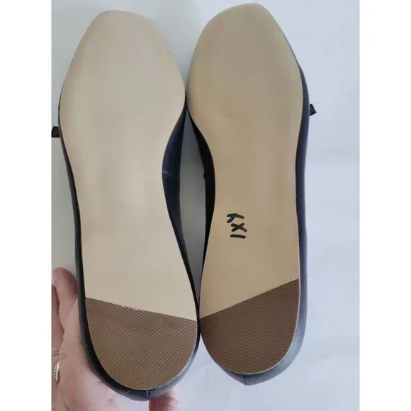 Talbots Womens Blue Mary Jane Nappa leather flats size 9.5 New Preppy Casual - Picture 6 of 7